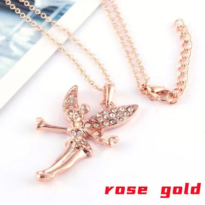 Exquisite Fashion Lovely Dancing Little Angel Pendant Necklace Women'S Zircon Ex