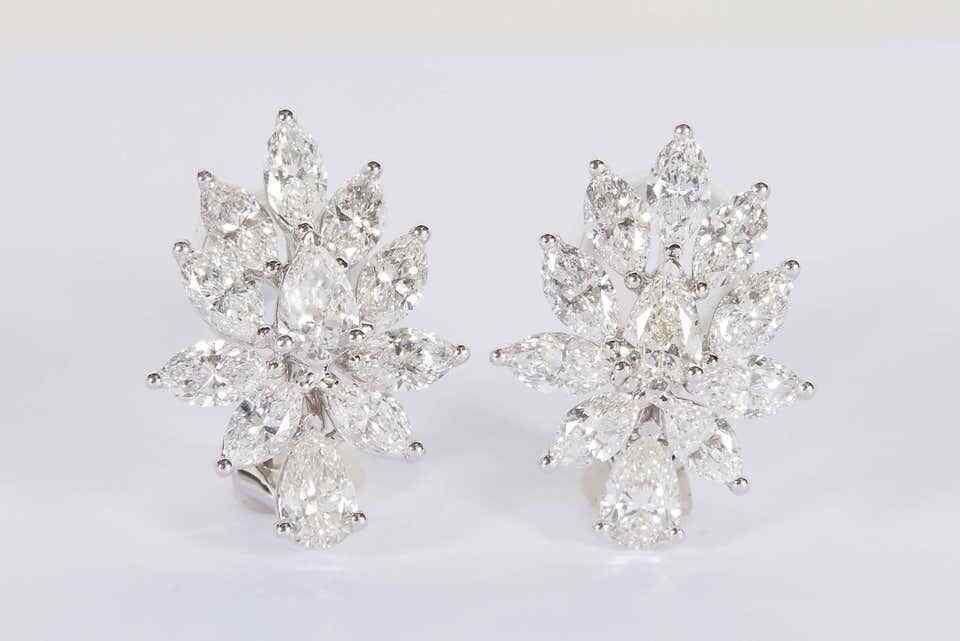 Diamond Cluster Earrings