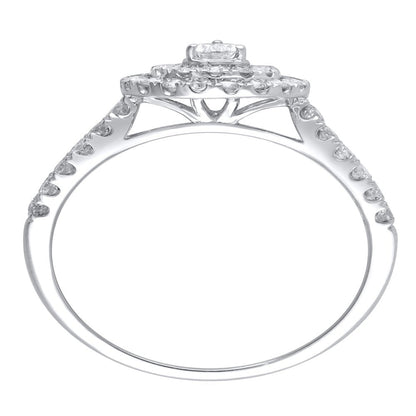 1 Carat T.W. (I2 Clarity, H-I Color) Brilliance Fine Jewelry Pear Cut Diamond En