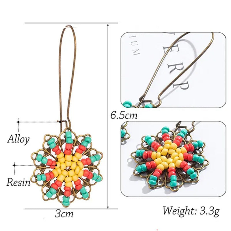 Tassel Earrings Personality Flower Handmade Jewelry