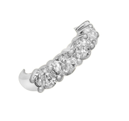 DIAMOND 5 STONE ROUND BR SHAPE COMMON PRONG SET BAND ANNIVERSARY DIAMOND BAND