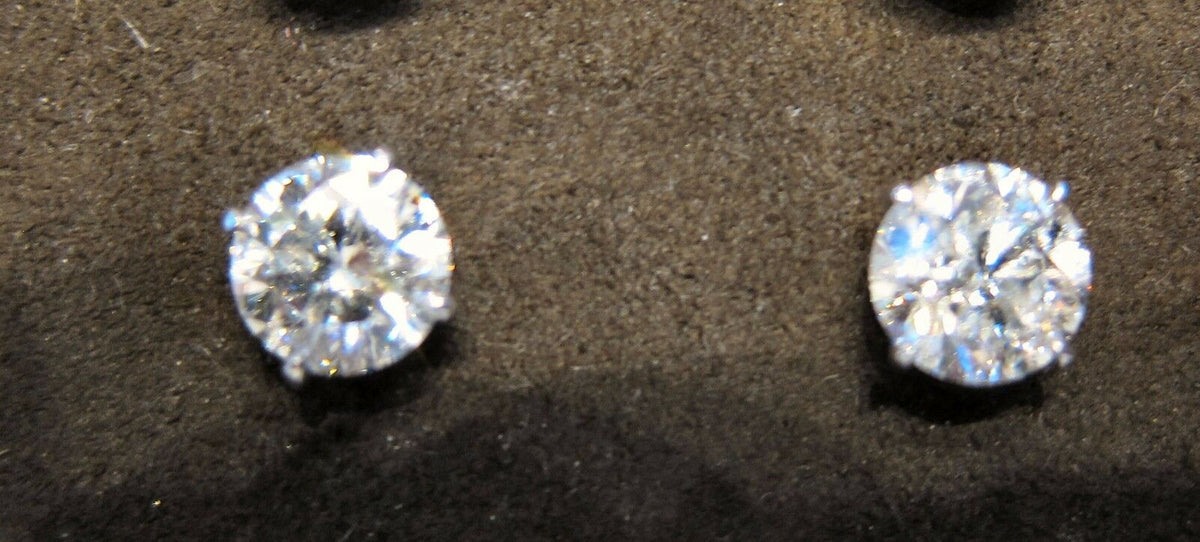 DIAMOND STUD EARRING 2.38 CT TOTAL WEIGHT ROUND BRILLIANT SHAPE STUD EARRING