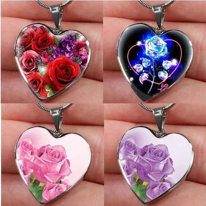 Luxury Fashion Creative Retro Color Black Rose Necklace Elegant Lovely Women'S L
