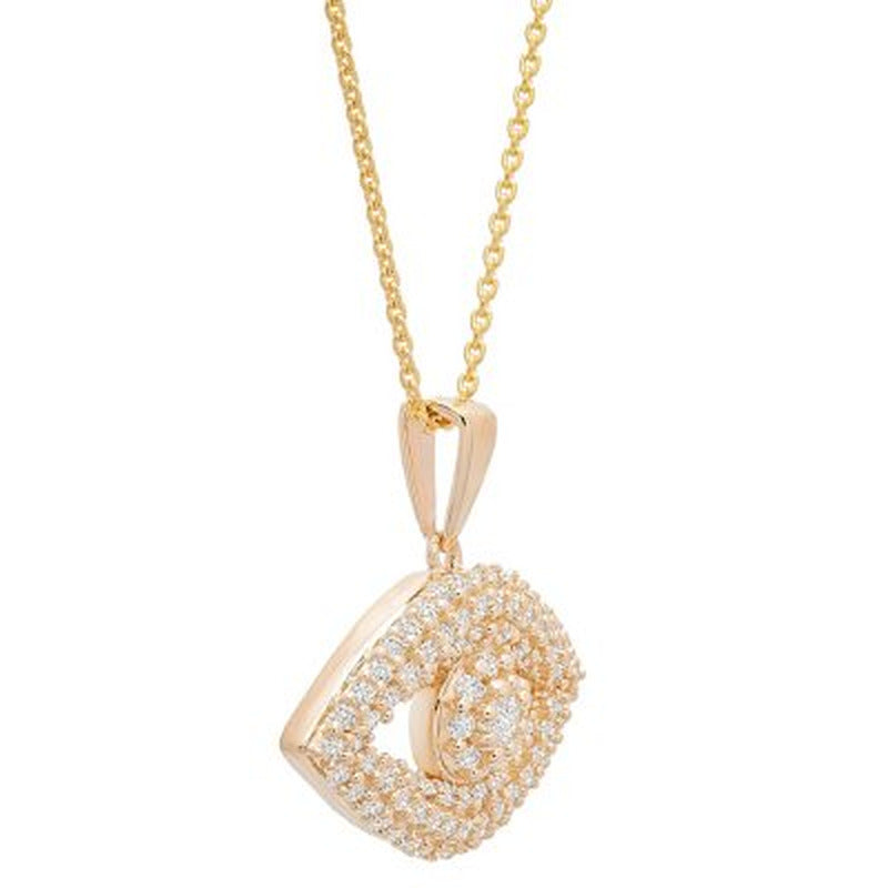 0.33 CT. T.W. Diamond Evil Eye Pendant in 14K Yellow Gold (I, I1)