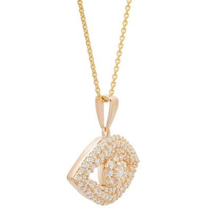 0.33 CT. T.W. Diamond Evil Eye Pendant in 14K Yellow Gold (I, I1)