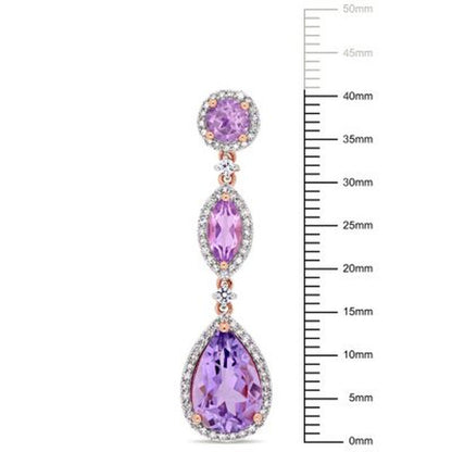 Allura Amethyst, Rose De France and White Sapphire with 0.58 CT. T.W. Diamond Da