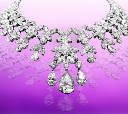 GIA CERTIFIED 4.28 CT PEAR SHAPE H SI2 SET 34 PEAR SHAPE DIAMONDSSSSS