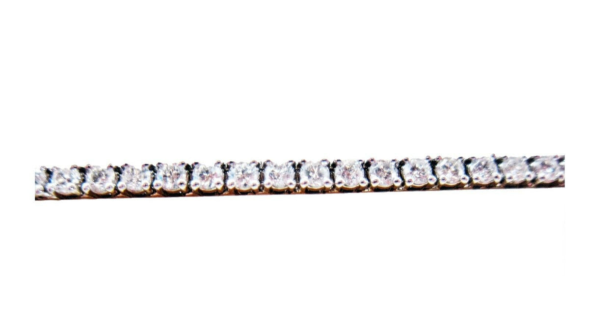 DIAMOND ROUND BRILLIANT SET 4 PRONG SET TENNIS BRACELET DIAMOND BRACELET