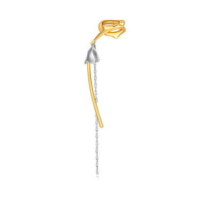 Tassel Women'S Niche Light Luxury Retro Flower Earrings