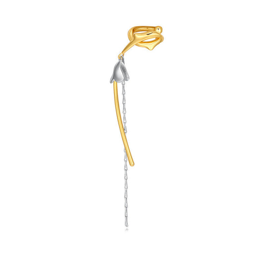 Tassel Women'S Niche Light Luxury Retro Flower Earrings