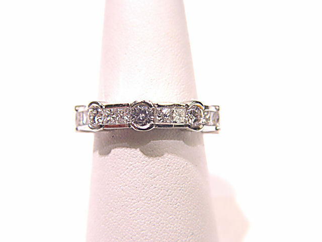 9 ROUND BRILLIANT 18 PRINCESS CUT DIAMOND ALL AROUND ETERNITY