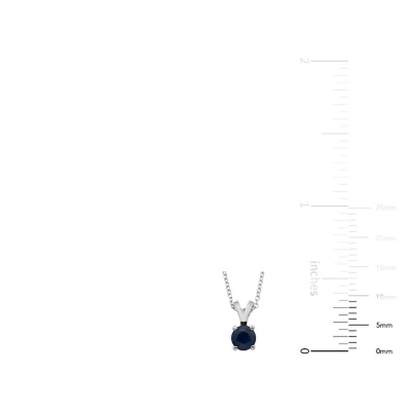 4.5Mm round Sapphire Pendant in 14K Gold