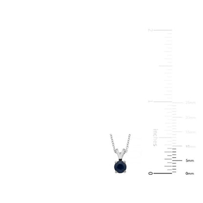 4.5Mm round Sapphire Pendant in 14K Gold