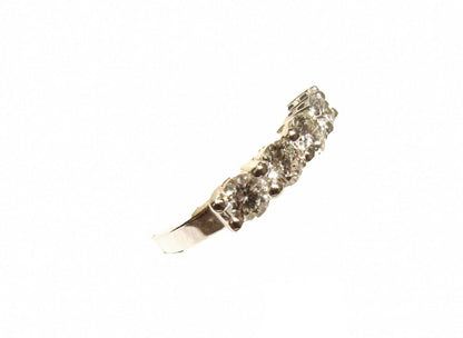 DIAMOND FIVE ROUND BRILLIANT SHAPE BAND DIAMOND WEDDING BAND DIAMOND BAND