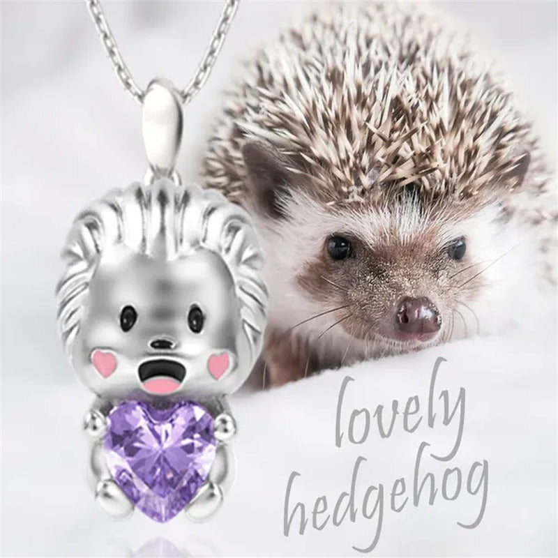 Creative 925 Sterling Silver Cartoon Penguin Heart Shape Crystal Diamond Pendant