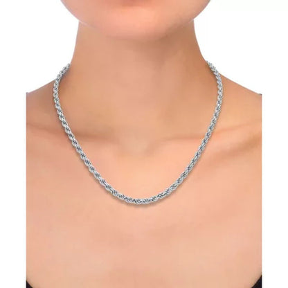 Solid Rope Chain in Italian Sterling Silver