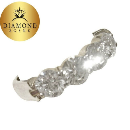 DIAMOND FIVE ROUND BRILLIANT COMMON PRONG SET BAND