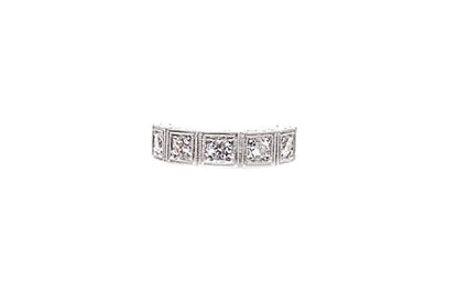 8 DIAMONDS SET 3/4 WAY DOWN FOR AN ALL AROUND LOOK