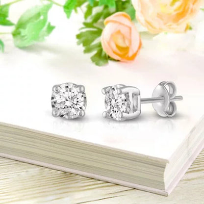 0.30 CT. T.W. round Shape Diamond Earrings in 14K Gold