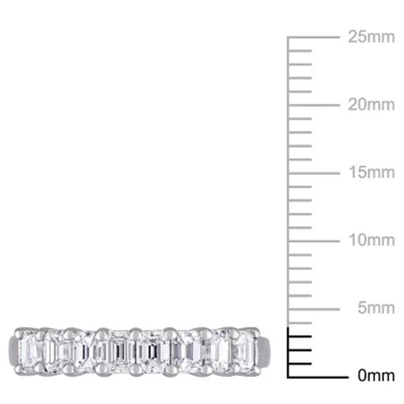 Allura 0.95 CT. T.W. Emerald-Cut Diamond Semi-Eternity Anniversary Ring in 14K W