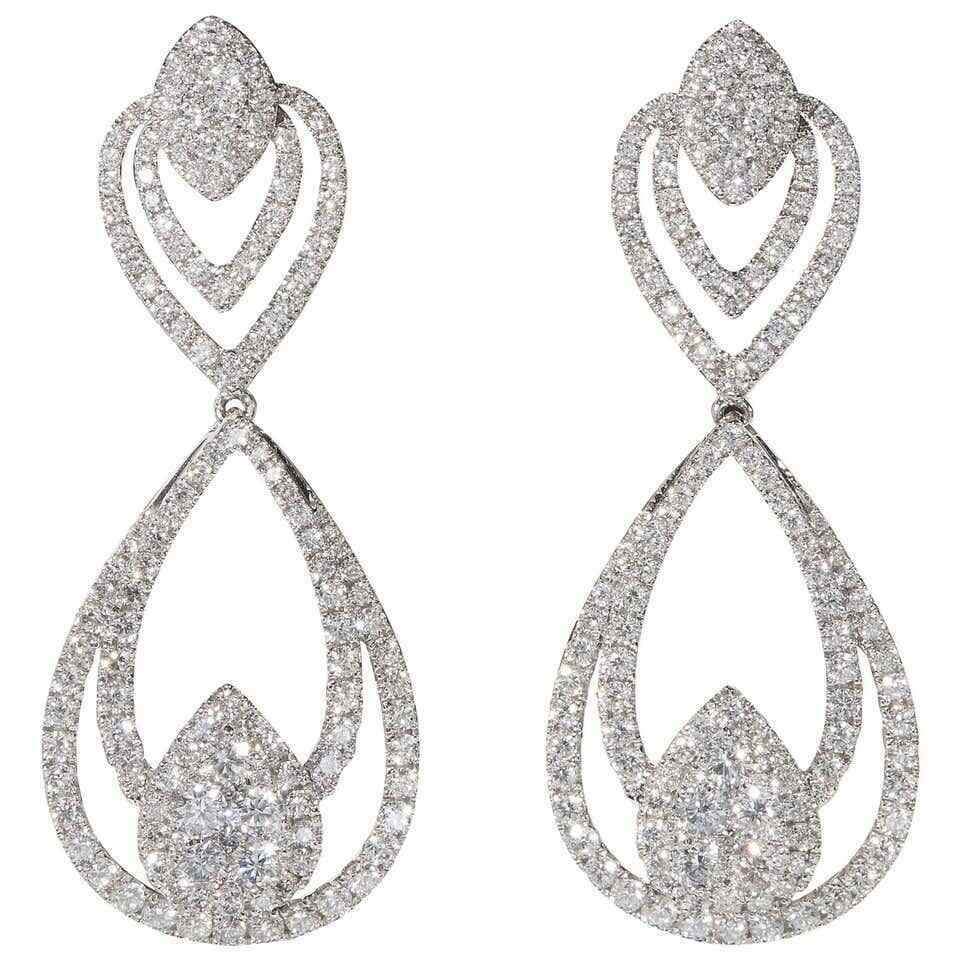Diamond Drop Earrings