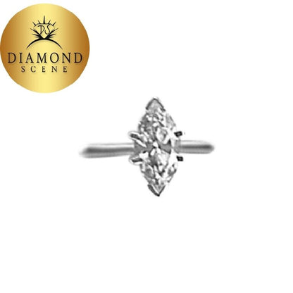 GIA CERTIFIED DIAMOND MARQUISE SHAPE 9.20X 4.89X 3.06 MILLIMETER ENGAGEMENT RING