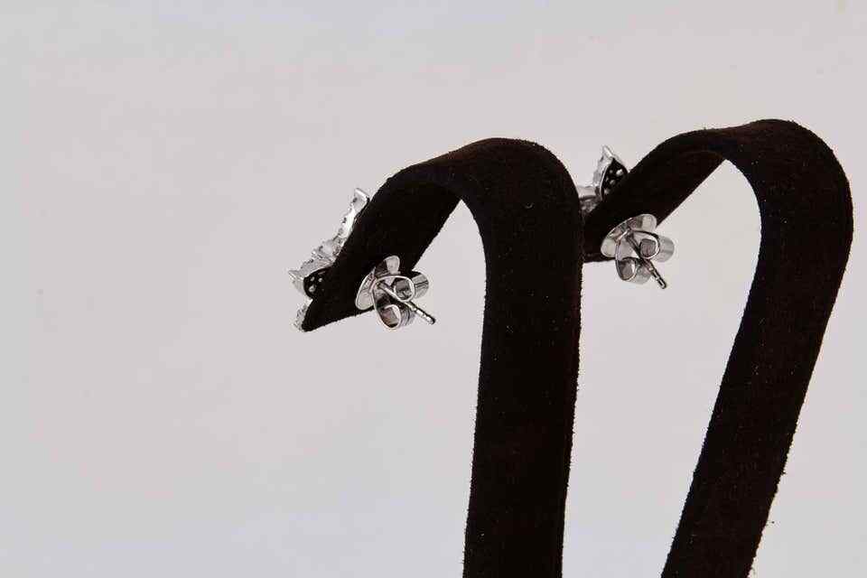 Classic Diamond Gold Cluster Earrings