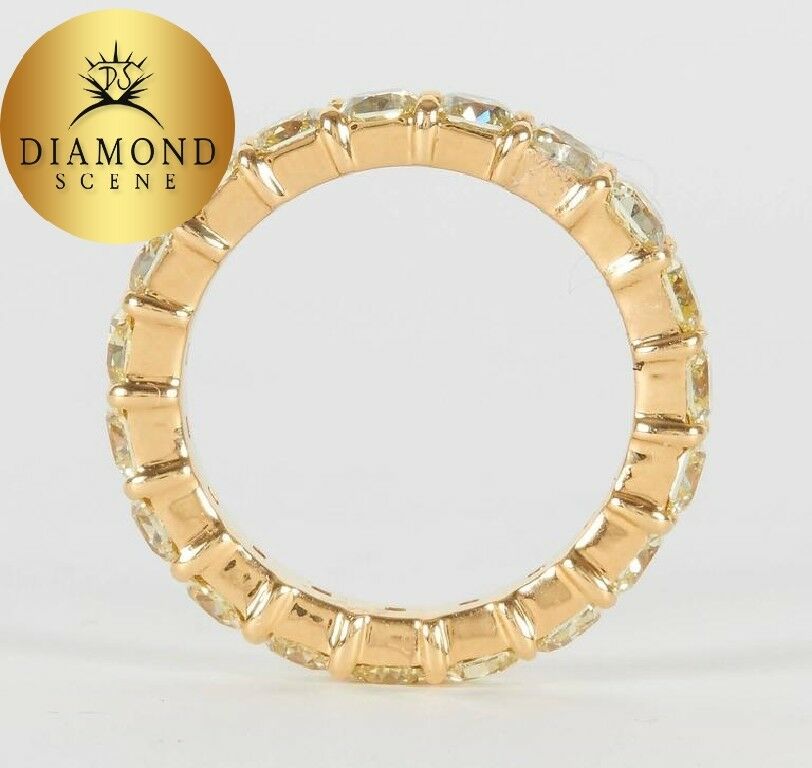 Yellow Diamond Gold Eternity Band Ring