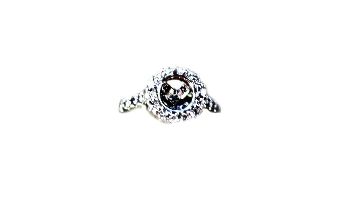 DIAMOND SETTING HALF WAY SET SIDE AND TOP SET HALO FOR CENTER STONE