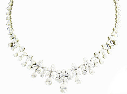 DIAMOND NECKLACE PEAR SHAPE 11 PIECE MARQUISE SHAPE 22 PIECE ROUND 201 PIECE SET