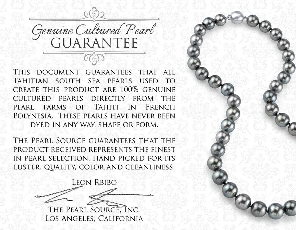 10Mm Tahitian South Sea Cultured Pearl & Diamond Sparkling Jewel Ring in 18K Gol