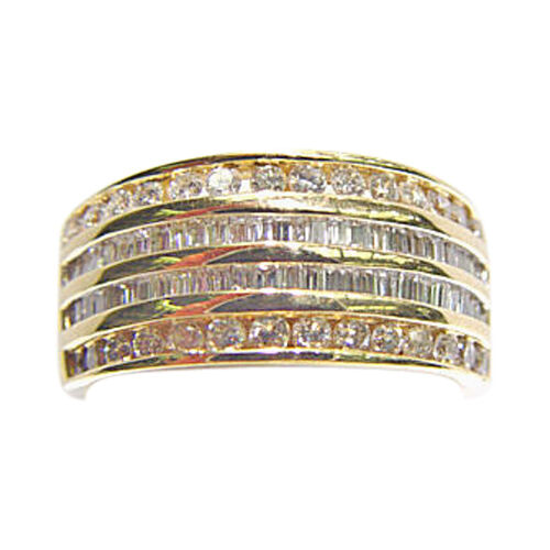 DIAMOND ROUND BRILLIANT SH BAGUETTE SH 4 ROW SET DIAMOND