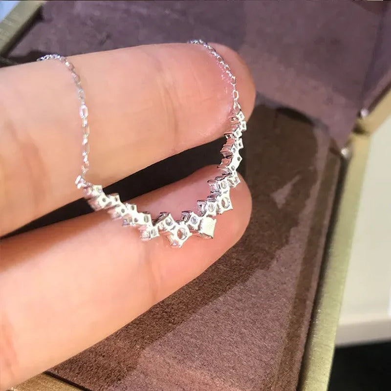 Trendy Elegant 925 Sterling Silver 3Ct 3.5Mm-4Mm H-I Color Moissanite Diamond Pe