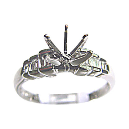 DIAMOND 6 BAGUETTE SHAPE SETTING 6 PRONG SET FOR A 8.3MM STONE