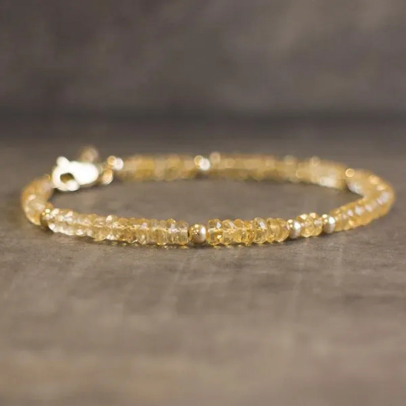 Citrine Bracelet Sterling Silver or Gold Filled, Natural Citrine Jewelry, Gemsto