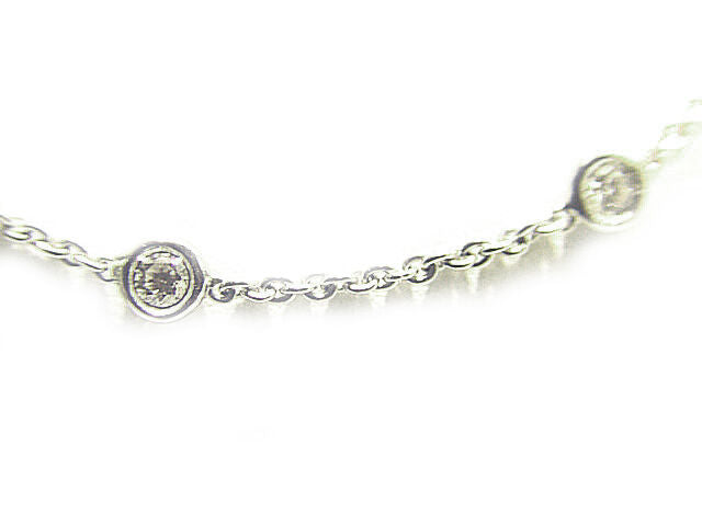 DIAMOND ROUND BRILLIANT SHAPE DIAMOND BY YARD NECKLACE