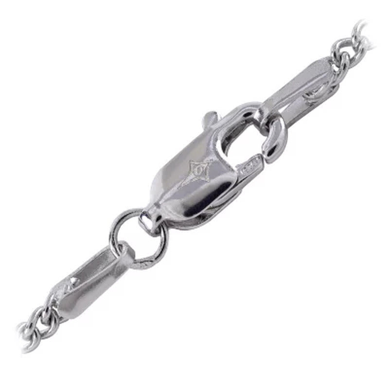 Sterling Cross Pendant with Diamond Accent