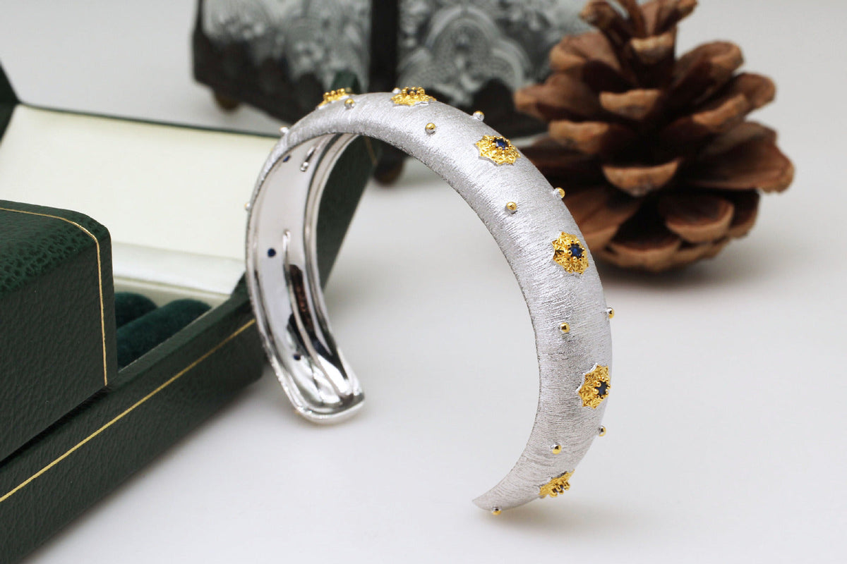 Vintage Style S925 Silver Ring Bracelet