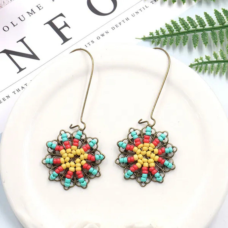 Tassel Earrings Personality Flower Handmade Jewelry