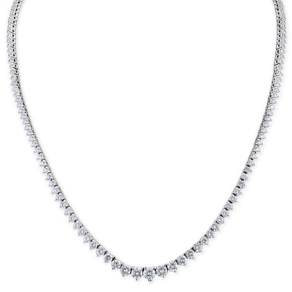 6.00 CT. T.W. Round-Cut Diamond Riviera Necklace in 14K White Gold (I, I1)
