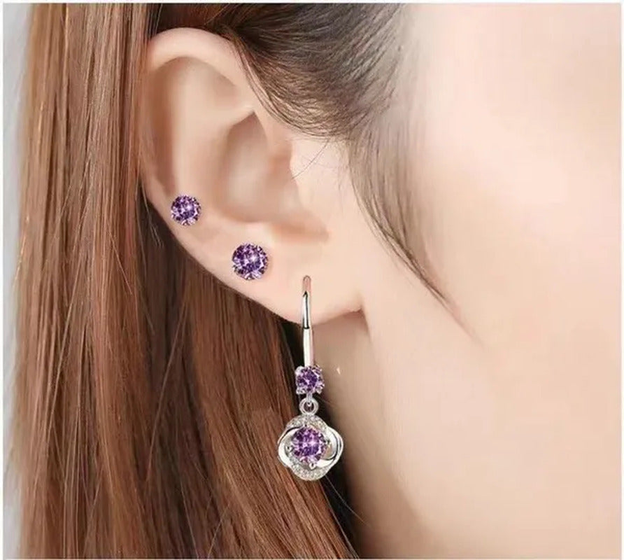 Female Fashion S925 Silver Earrings Ladies Temperament Earrings Water Drop Long