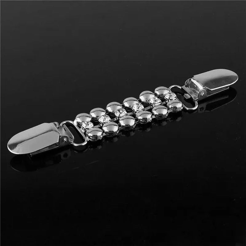 Hollow Crystal Brooch for Women Cardigan Clip Brooch Shawl Clip/ Scarf Clip Swea