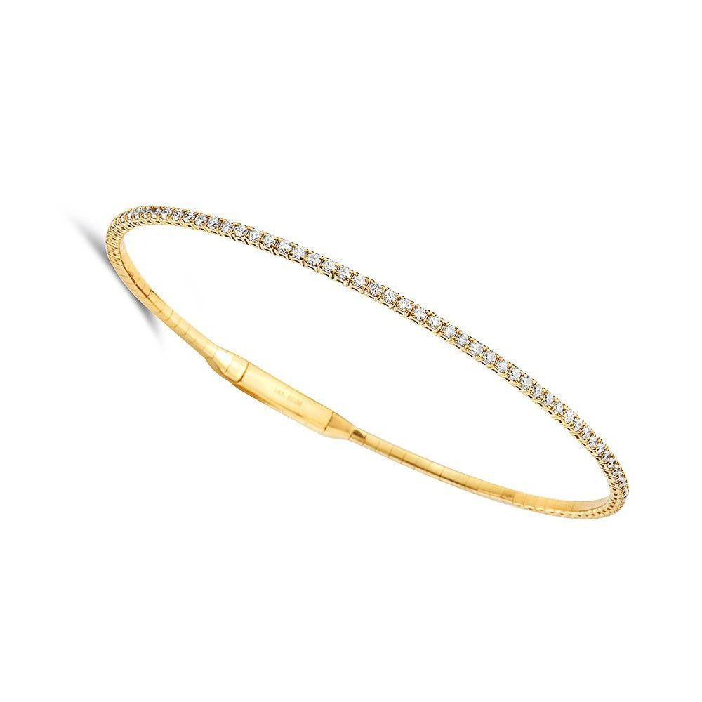 Flexible Diamond Bracelet 1.00 Ct 14K Yellow Gold