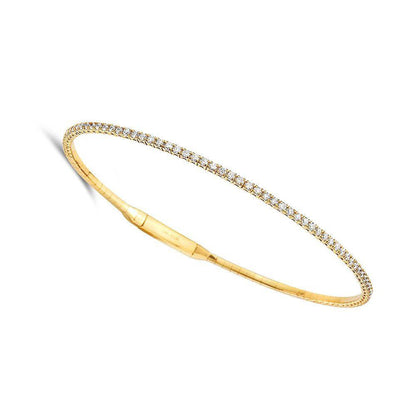 Flexible Diamond Bracelet 1.00 Ct 14K Yellow Gold
