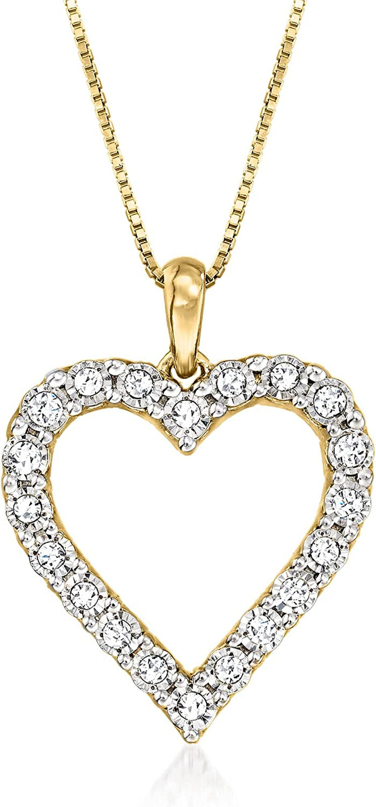 0.30 Ct. T.W. Diamond Heart Pendant Necklace