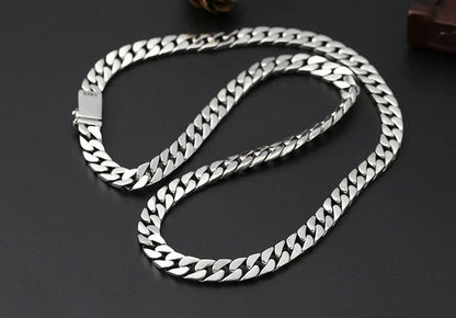 Trendy S925 Sterling Silver Necklace for Men Women 2022 New Simple 7Mm 8Mm\