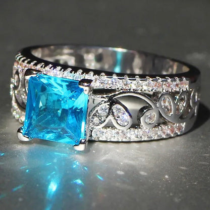 Elegant 925 Silver Yellow Diamond Birthstone Gemstones Engagement Wedding Annive