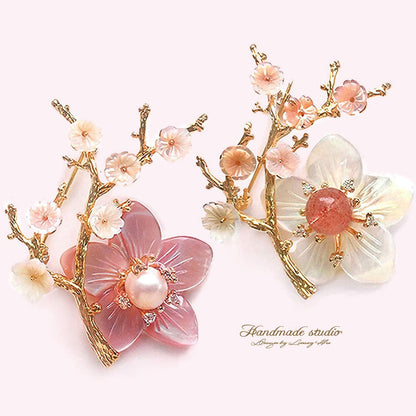 New Year Brooches for Women with Crystal, Flower, Rhinestone Brooches Pins Elega