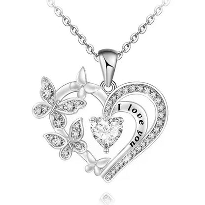 Exquisite Fashion Creative Women'S Butterfly Necklace Crystal Butterfly Jewelry