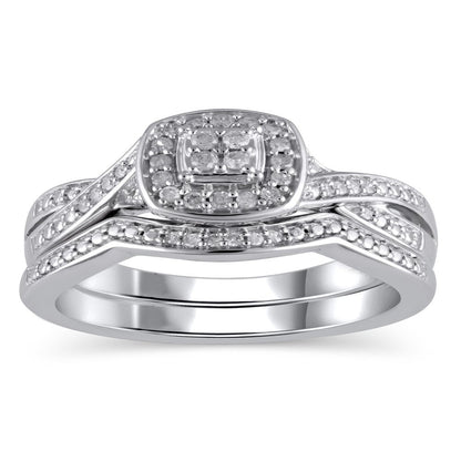 1/5 Carat T.W. (I3 Clarity, I-J Color) Forever Bride Cushion Shaped Halo Diamond